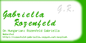 gabriella rozenfeld business card